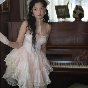 SOLD Selkie peach liaison dress